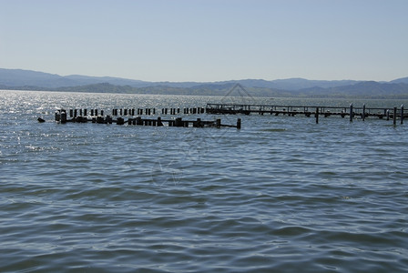 加利福尼亚州上湖克利码头强调质地水图片