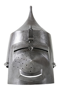 保护装饰品盔甲中世纪骑士的铁头盔非常重的图片