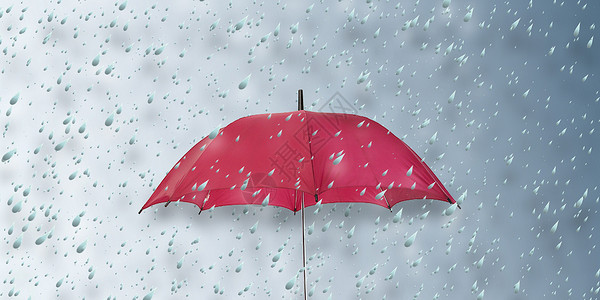 红色雨伞时间降低背景图片