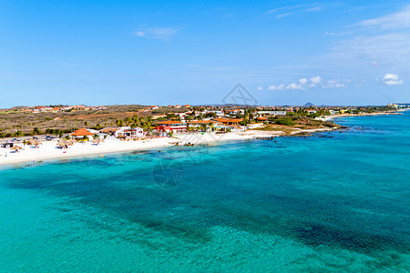 卡塔利娜岛自然户外无人机加勒比海阿鲁巴岛的博卡塔利娜航空背景