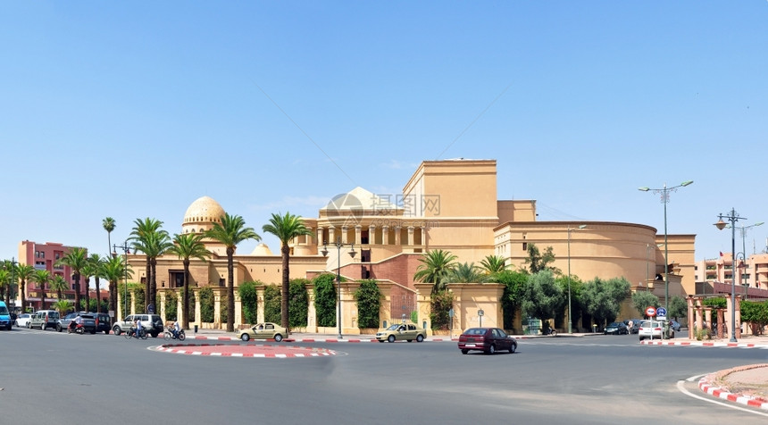 阿拉伯摩洛哥皇家剧院标志建筑图片