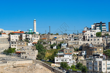 穆罕默德祷告战争耶路撒冷阿拉伯小区清真寺耶路撒冷背景图片