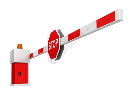 停贷路阻截3d设置屏障在白色背景上隔离截停标志红色的设计图片