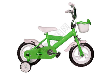 玩具白色的目种背景孤立绿色儿童小数单车图片