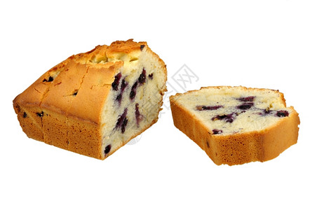 馅饼蛋糕切片蓝莓派以白色背景隔离一种图片