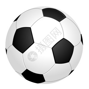 黑白色足球黑色和白足球或图形白底黑竞赛团队细节设计图片