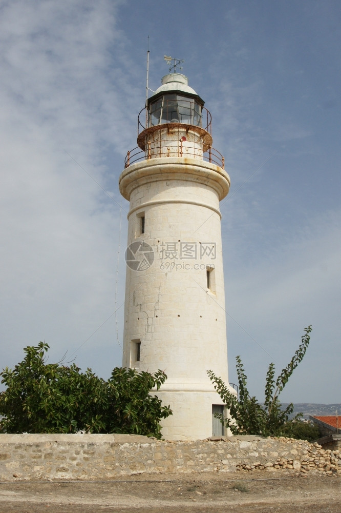 海岸灯塔帕福斯塞浦路欧洲旅行德维希图片