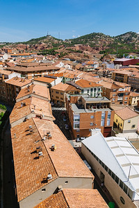 山坡天景观西班牙阿拉贡Teruel老城之景图片