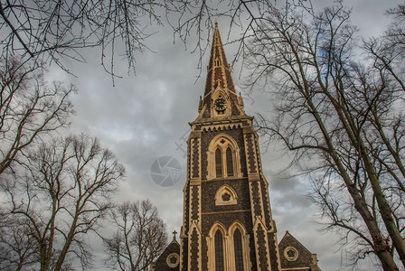 英国西伦敦特瑟姆绿基斯威克高路的督教堂西方英国图片