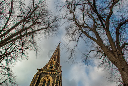 奇西克世纪伦敦特瑟姆绿基斯威克高路的督教堂英国背景图片