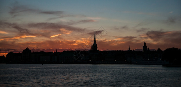 假期斯德哥尔摩歌舞之夜和戏剧天空的浪漫观城市图片