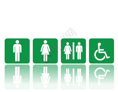 轮廓厕所洗手间盥室的符号标签为了高清图片
