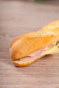 美味的三明治加火腿图片