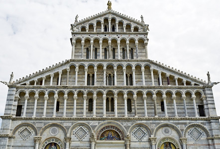 正方形皮萨大教堂罗马建筑的杰作哥特教科文组织纪念碑高清图片素材