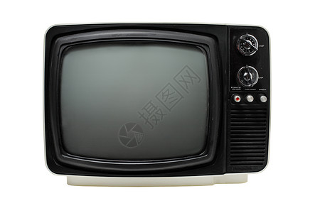 尘土飞扬移动的旧12台黑白便携式电视机灰尘和肮脏的白色复古图片