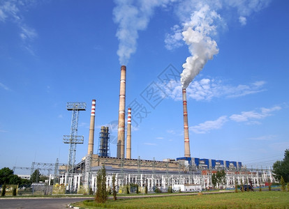 污染抽烟温热发电站的生态感染情况热电站的生态感染烟雾图片