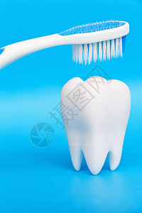 象征嘴牙科卫生概念摄影背景图片