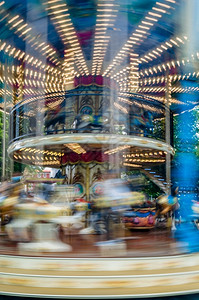 旅行Carousel在运动中抽象的多彩背景闲暇娱乐图片