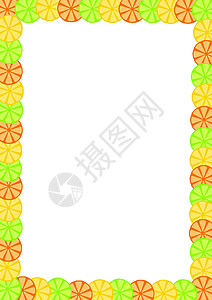 柑橘以橙柠檬和莱米水果切片为框架的插图制作惠廷厄姆高清图片