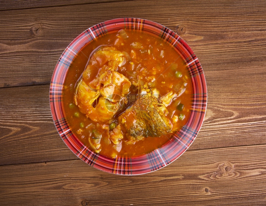 面子喀拉邦腊鱼咖哩南印度食品红色的图片