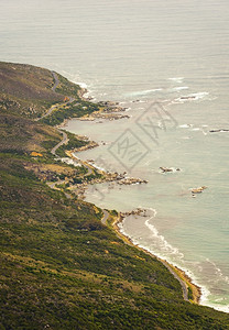 绿色南非开普敦Oudekraal自然保护区海岸线南非开普敦路镇图片