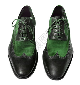 正式的皮革绿色男子真鞋颜图片