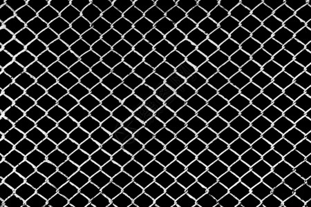 黑色背景上的白金属网格背景工业的保护水平背景图片
