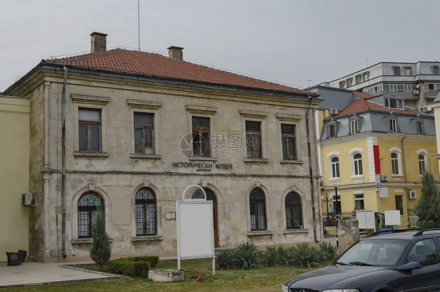 柱子树保加利亚Ruse镇区域历史博物馆管理保加利亚鲁斯镇阳台图片