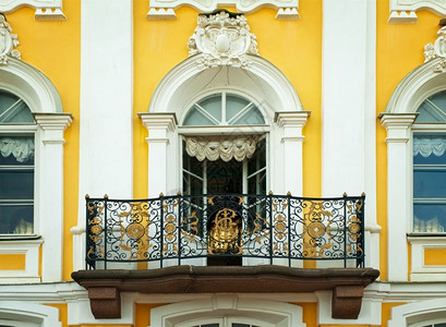 欧洲的墙圣彼得堡旧楼阳台历史图片