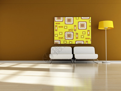 现代3D内置DMadeRetro家具现代的沙发优雅图片