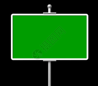 路标标志使成为黑色的木板3d黑色背景的空白绿标志被禁用设计图片
