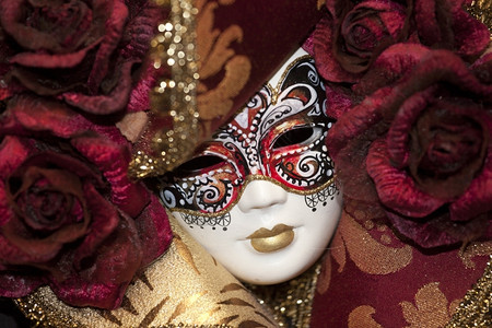 面具戏服威尼斯典型狂欢节面罩照片日图片
