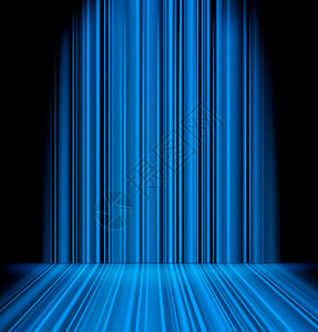 蓝光线条纹墙壁背景摘要蓝色光线条纹闪亮的垂直黑暗背景图片