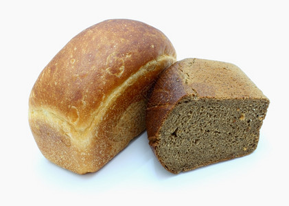 面包和油炸地壳的长面包卷饼被白隔离在色背景上面粉法国包文化图片