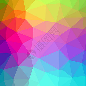 时髦的抽象色彩颜多边形三角图案背景几何的照片图片