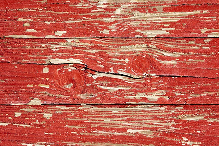 免漆板颜色明亮的几块板上面有风化剥红油漆和木头两节的红漆形成一种抽象模式喷出亮色形设计图片