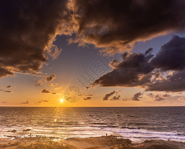 天空日落梦想浪漫地前往以色列海岸的浪漫旅行游云图片