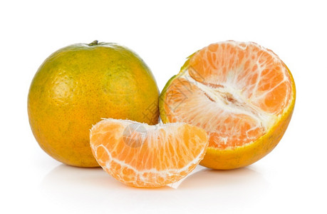 水果柑橘白色背景的成熟图片
