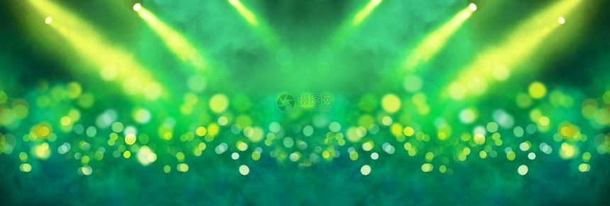 墙纸浅光投影仪和绿色背景的黄闪光灯灰点闪灯布局火花黄色的图片