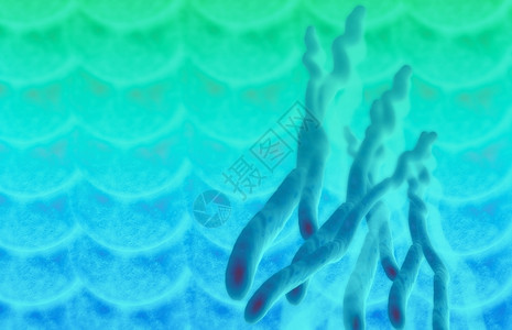 癌症纳米瘤和细菌背景高质量3D图片