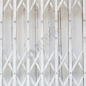 装饰品白色的铁门房子一块白铁门建筑学图片