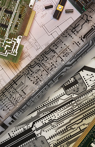电子印刷电路板的设计打印芯片图片