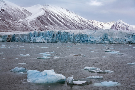 冰川融化的场景高清图片