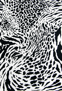 黑色的斑马用于背景的斑马和豹纹质纺织品围巾打印设计图片