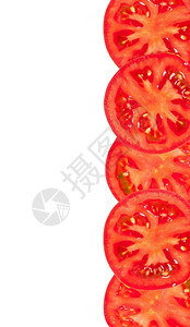 红色的番茄片食物白色的图片