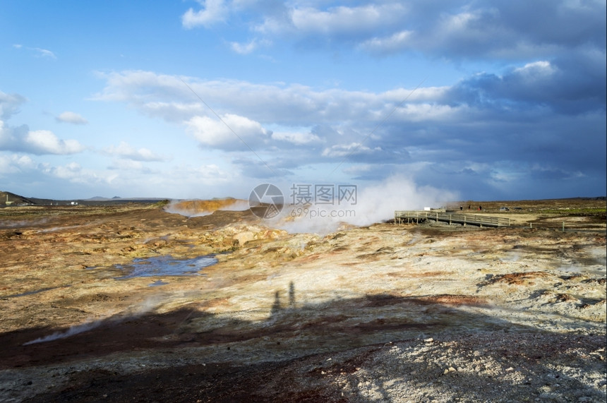 gunnuhver冰岛温泉地热岩石火山图片