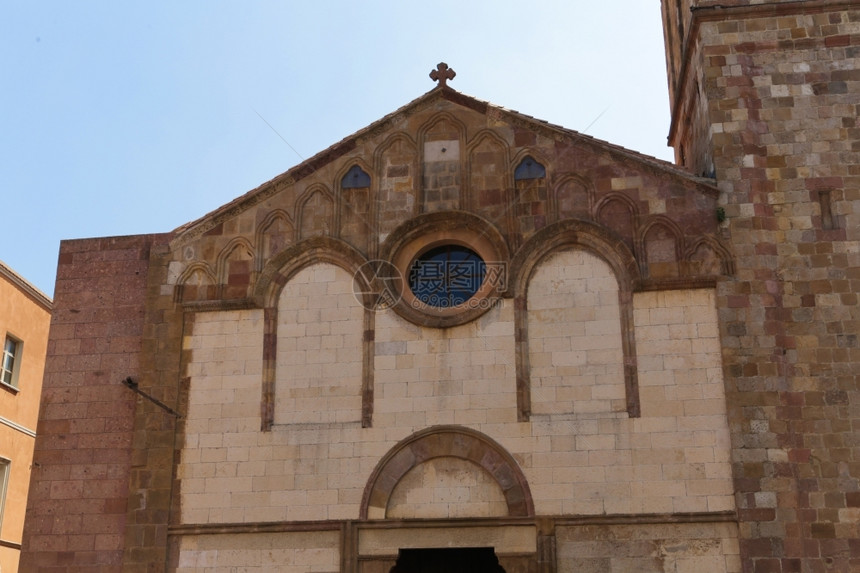 建筑学欧洲大教堂伊格莱西亚斯意大利撒丁亚市旧教堂图片