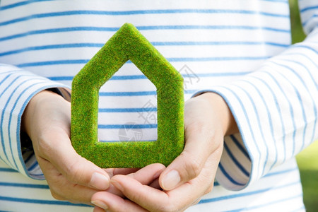 环境象征绿色房屋图标概念生态图片