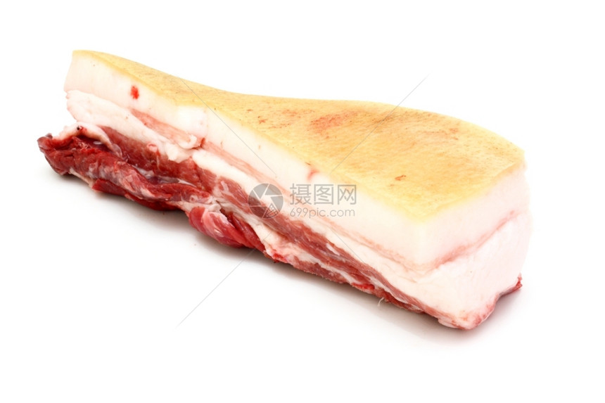 大块新鲜脂肪白底带肉层的色面料烹饪行业一种图片