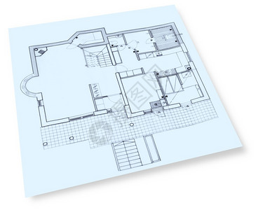 图纸设计师建筑学个人房屋施工图蓝房屋施工蓝图片